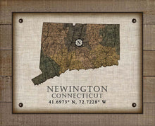 Load image into Gallery viewer, Newington Connecticut Vintage Design On 100% Natural Linen
