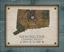 Load image into Gallery viewer, Newington Connecticut Vintage Design On 100% Natural Linen
