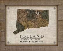 Load image into Gallery viewer, Tolland Connecticut Vintage Design On 100% Natural Linen
