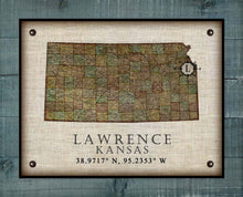 Load image into Gallery viewer, Lawrence Kansas Vintage Design - On 100% Natural Linen
