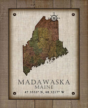 Load image into Gallery viewer, Madawaska Maine Vintage Design On 100% Natural Linen
