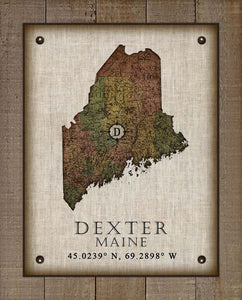 Dexter Maine Vintage Design On 100% Natural Linen