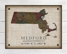 Load image into Gallery viewer, Medford Massachusetts Vintage Design - On 100% Natural Linen
