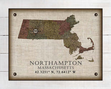 Load image into Gallery viewer, Northampton Massachusetts Vintage Design - Board Mounted Canvas Print
