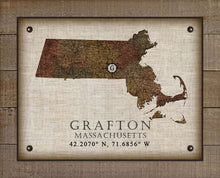 Load image into Gallery viewer, Grafton Massachusetts Vintage Design On 100% Natural Linen
