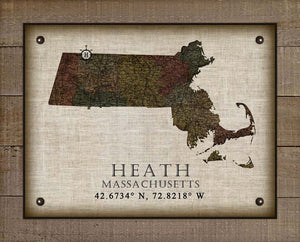 Heath Massachusetts Vintage Design - On 100% Natural Linen