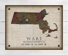 Load image into Gallery viewer, Ware Massachusetts Vintage Design - On 100% Natural Linen
