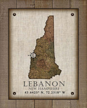 Load image into Gallery viewer, Lenanon New Hampshire Vintage Design - On 100% Natural Linen
