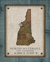 Load image into Gallery viewer, North Haverhill New Hampshire Vintage Design - On 100% Natural Linen

