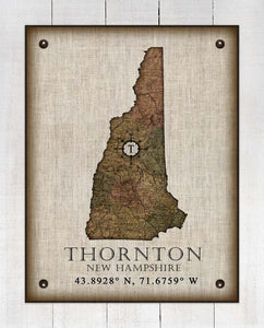Thorton New Hampshire Vintage Design - On 100% Natural Linen
