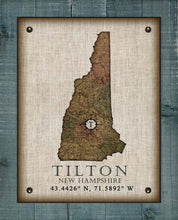 Load image into Gallery viewer, Tilton New Hampshire Vintage Design - On 100% Natural Linen
