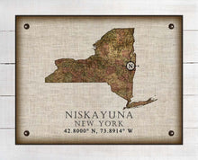 Load image into Gallery viewer, Niskayuna New York Vintage Design - On 100% Natural Linen
