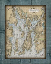 Load image into Gallery viewer, Narragansett Bay Rhode Island Nautical Chart - Board Mounted Canvas Print
