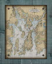 Load image into Gallery viewer, Narragansett Bay Rhode Island Nautical Chart - On 100% Natural Linen
