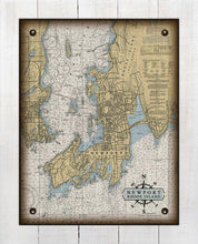 Load image into Gallery viewer, Newprt  Rhode Island Nautical Chart - Board Mounted Canvas Print
