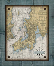 Load image into Gallery viewer, Newprt  Rhode Island Nautical Chart - Board Mounted Canvas Print
