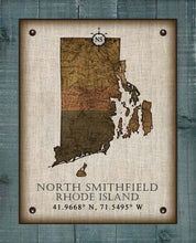 Load image into Gallery viewer, North Smithfield Rhode Island Vintage Design - On 100% Natural Linen
