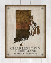 Load image into Gallery viewer, Charlestown Rhode Island Vintage Design - On 100% Natural Linen
