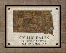Load image into Gallery viewer, Sioux Falls South Dakota Vintage Design - On 100% Natural Linen

