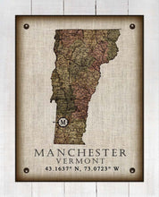 Load image into Gallery viewer, Manchester Vermont Vintage Design - On 100% Natural Linen
