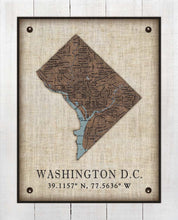 Load image into Gallery viewer, Washington DC Vintage Design - On 100% Natural Linen

