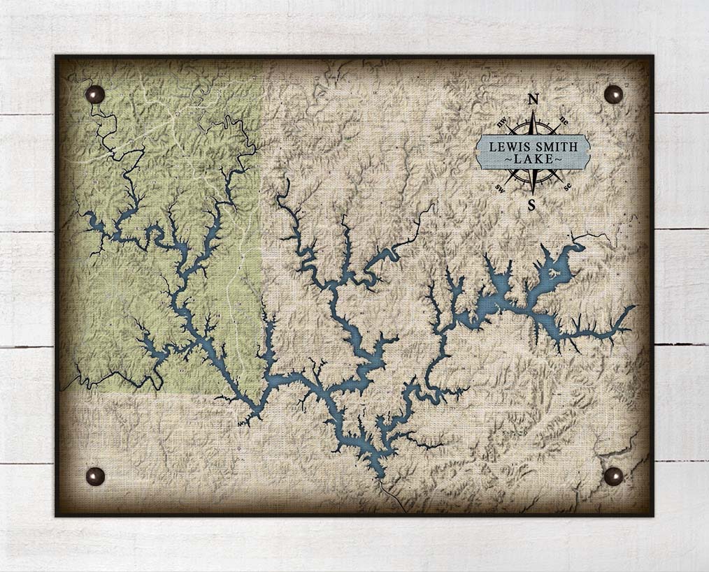 Lewis Smith Lake - Board Mounted Canvas Print
