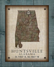 Load image into Gallery viewer, Huntsville Alabama Vintage Design - On 100% Natural Linen
