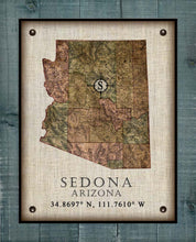 Load image into Gallery viewer, Sedona Arizona Vintage Design - On 100% Natural Linen
