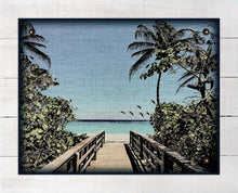 Load image into Gallery viewer, Beach Boardwalk On 100% Linen
