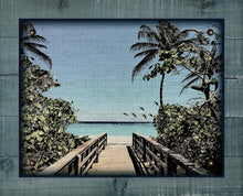 Load image into Gallery viewer, Beach Boardwalk On 100% Linen
