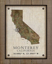Load image into Gallery viewer, Monterey Vintage Design - On 100% Natural Linen
