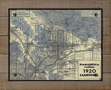 Load image into Gallery viewer, Vintage Pasadena California Map - On 100% Natural Linen
