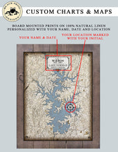 Load image into Gallery viewer, Personalized Map or Chart Print - Board Mounted Canvas Print
