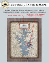 Load image into Gallery viewer, Personalized Map or Chart Print - On 100% Natural Linen
