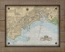 Load image into Gallery viewer, Bridgeport &amp; Fairfield CT Nautical Chart On 100% Natural Linen

