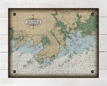Load image into Gallery viewer, Guilford CT Nautical Chart On 100% Natural Linen
