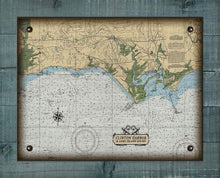 Load image into Gallery viewer, Madison &amp; Clinton CT Nautical Chart Board Mounted Canvas Print
