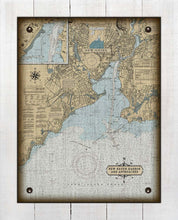 Load image into Gallery viewer, New Haven CT  Nautical Chart -  On 100% Natural Linen
