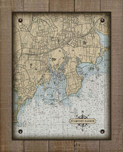 Load image into Gallery viewer, Stamford CT  Nautical Chart -  On 100% Natural Linen
