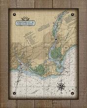 Load image into Gallery viewer, Stratford CT  Nautical Chart -  On 100% Natural Linen
