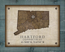 Load image into Gallery viewer, Hartford Connecticut Vintage Design On 100% Natural Linen
