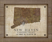 Load image into Gallery viewer, New Haven Connecticut Vintage Design On 100% Natural Linen
