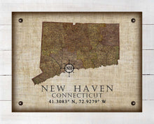 Load image into Gallery viewer, New Haven Connecticut Vintage Design On 100% Natural Linen
