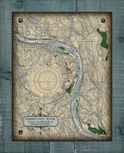 Load image into Gallery viewer, Ct. River (Middletown &amp; East Hampton) Nautical Chart -  Board Mounted Canvas Print
