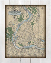 Load image into Gallery viewer, Ct. River (Cromwell, Middletown &amp; Portland) Nautical Chart -  On 100% Natural Linen
