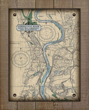 Load image into Gallery viewer, Ct. River (Rocky Hill,  Glastonbury &amp; Cromwell) Nautical Chart -  On 100% Natural Linen
