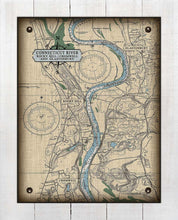 Load image into Gallery viewer, Ct. River (Rocky Hill,  Glastonbury &amp; Cromwell) Nautical Chart -  Board Mounted Canvas Print

