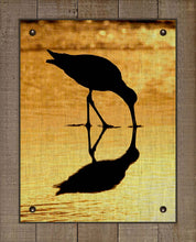 Load image into Gallery viewer, Shore Bird At Dawn (Dowitcher) - Board Mounted Canvas Print
