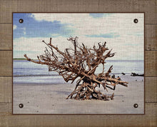 Load image into Gallery viewer, Driftwood 1 - On 100% Natural Linen
