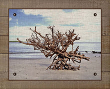 Load image into Gallery viewer, Driftwood 1 - On 100% Natural Linen
